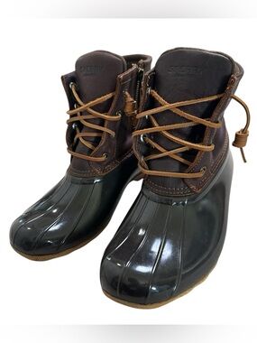 Sperry Women’s 8M Brown Leather Top-Sider Saltwater Duck Boots STS91176